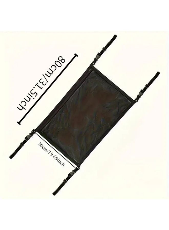 Black Car Ceiling Storage Net 2 Pack Large Capacity Roof Organizer For Travel Camping - Image 2